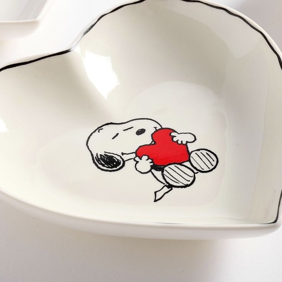 ❤️ NIB- Peanuts Snoopy Stoneware Plates- Set of 4- Pottery Barn - Picture 2 of 5